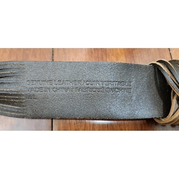 Women's leather belt Brown Size M/L - Picture 9 of 13